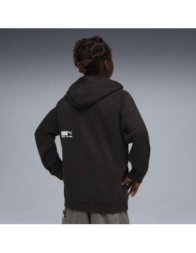 SUDADERA CAPUCHA NEGRA LOGO PUMA NIÑO