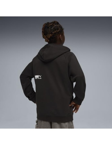 SUDADERA CAPUCHA NEGRA LOGO PUMA NIÑO