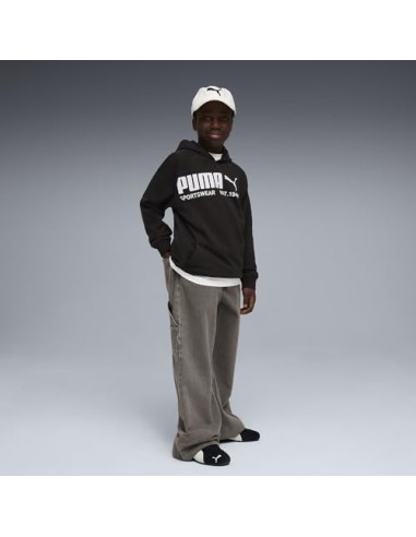 SUDADERA CAPUCHA NEGRA LOGO PUMA NIÑO