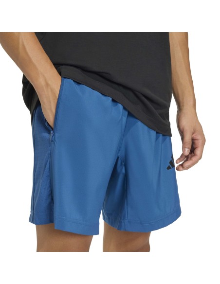 PANTALÓN CORTO TÉCNICO AZUL ADIDAS HOMBRE