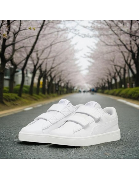 Calzado multideporte Puma Rickie Classic V PS-394253-08-BLANCO TOTAL UNISEX JUNIOR