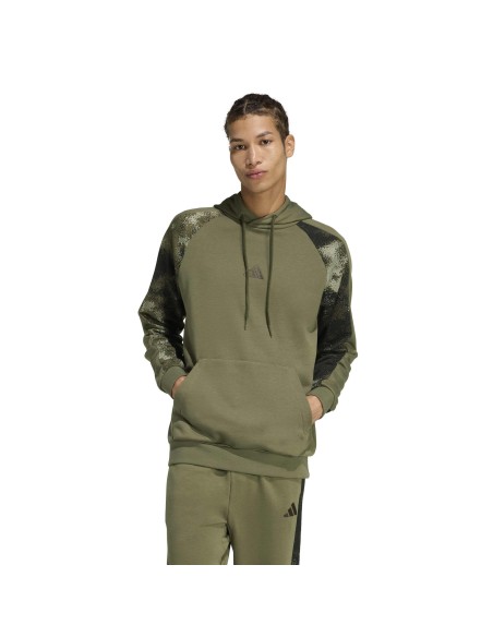 SUDADERA VERDE ESTAMPADO MILITAR ADIDAS HOMBRE