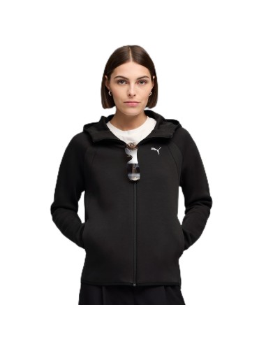 CHAQUETA CREMALLERA CHANDAL MUJER NEGRA PUMA