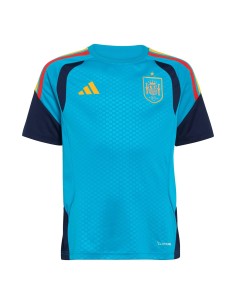 CAMISETA ENTRENAMIENTO ESPAÑA AZUL TURQUESA ADIDAS