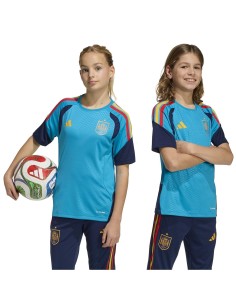 CAMISETA ENTRENAMIENTO ESPAÑA AZUL TURQUESA ADIDAS 2