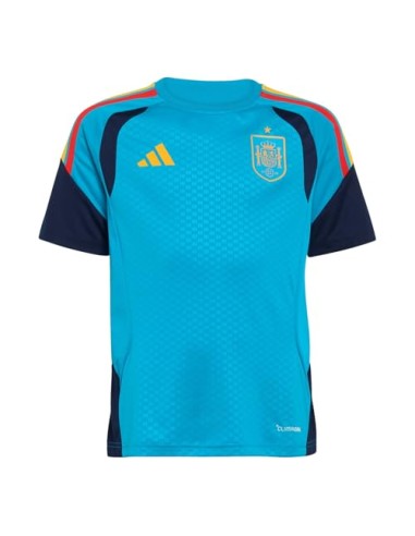 CAMISETA ENTRENAMIENTO ESPAÑA AZUL TURQUESA ADIDAS
