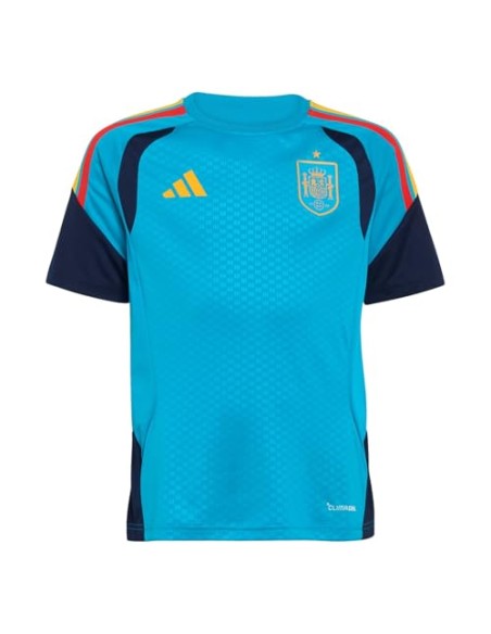 CAMISETA ENTRENAMIENTO ESPAÑA AZUL TURQUESA ADIDAS