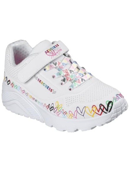 Calzado Sneaker-SKECHERS UNO LITE - HEART CRAZE-314091L-WMLT-NIÑA-BLANCO
