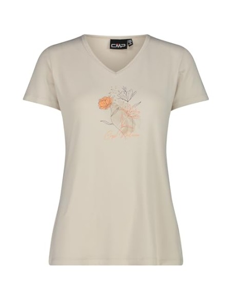 Camiseta manga corta  CMP  WOMAN T-SHIRT  31T8466-A238  Marfil  MUJER