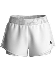 PANTALÓN CORTO DEPORTIVO MUJER BLANCO KAPPA