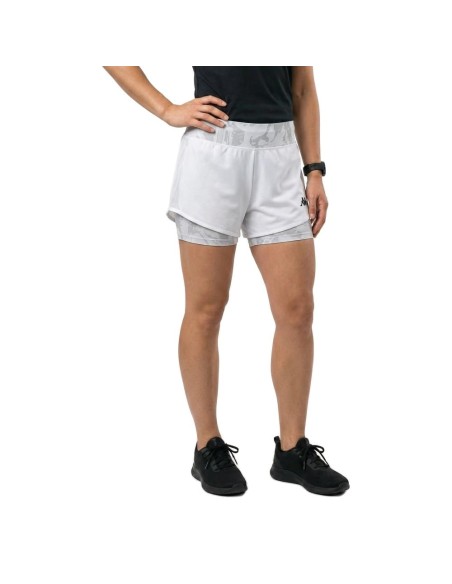PANTALÓN CORTO DEPORTIVO MUJER BLANCO KAPPA
