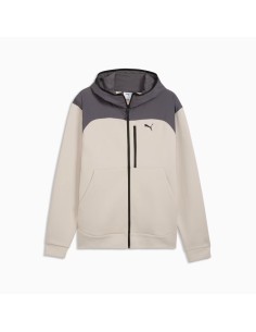 Sudadera Beige Puma PUMATECH Material Mix Full-Zip Hoodie DK 2