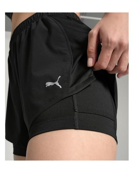 Shorts Puma-W RUN VELOCITY 2IN1 3 SHORT-526588-01-NEGRO MUJER
