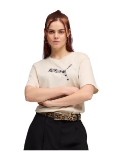 CAMISETA BEIGE LOGO PUMA