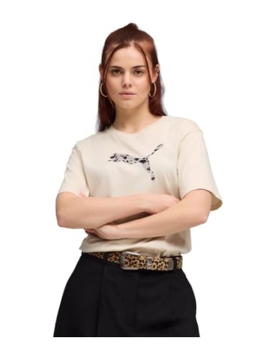 CAMISETA BEIGE LOGO PUMA