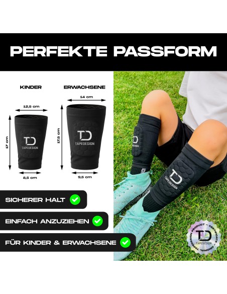 TAPEDESIGN SHINGUARDS FLEX KIDS BK