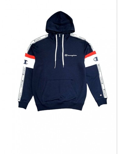 CHAMPION Half Zip Hooded Sweatshirt AZUL MARINO