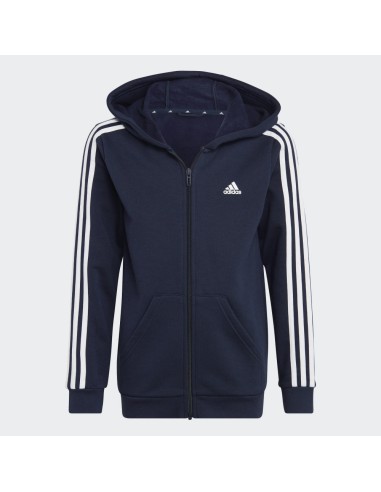CHAQUETA DE CHÁNDAL ADIDAS-U 3S FL FZ HOOD-IC0600-AZUL MARINO-UNISEX JUNIOR