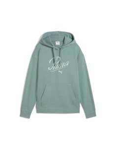 Sudadera mujer PUMA ESS SCRIPT COMFORT HOODIE VERDE 2