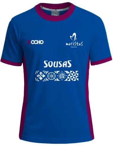 :OCHO CAMISETA AZUL MARISTAS FUTBOL